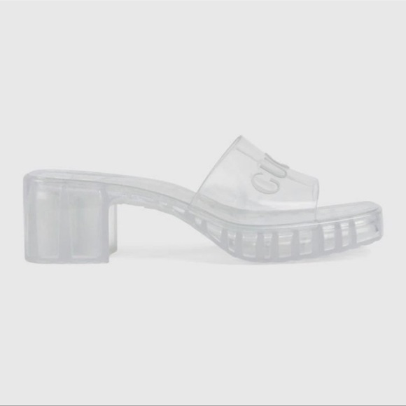 Gucci Shoes - Gucci clear rubber jelly mule sandals 39 US 8